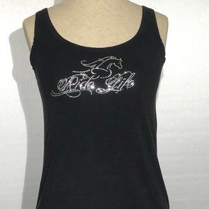 Cynthia Rowley ~ Ride Life ~ Bling Tank Top L"